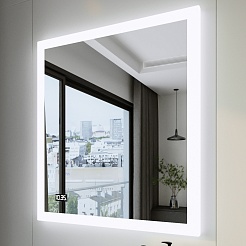 Бриклаер Мебель для ванной Берлин 70 оникс серый с ручкой дуб золотой – фотография-10